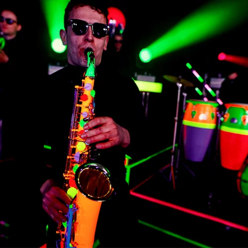 DJ party band brings Neon Carnival vibes direct to your event
